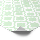 Poster Mint Green Quatrefoil Clover Marocain (Coin)