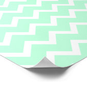 Poster Mint Green Zigzag Chevron Stripes. (Coin)