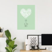 Poster Mint Love Is All You Need Valentine's day (Bureau à domicile)
