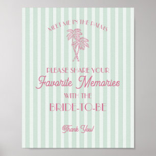 Poster Mint Palm Springs Souvenirs de mariage préférés av