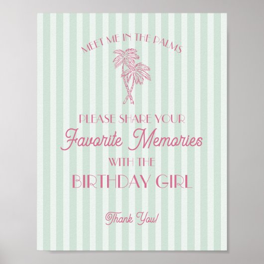 Poster Mint Palm Springs Souvenirs favoris avec anniversa (Devant)