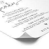 Poster Minuscule dessert moderne Cupcake Menu Mariage Sig (Coin)