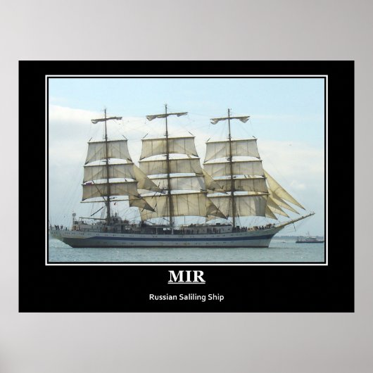 Poster Mir Navire Russe Voilier Vintage Image (Devant)