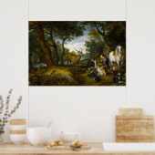 Poster Miracle de Saint Hubert par Brueghel et Rubens (Cuisine)