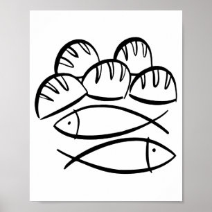 Poster Miracle des Loaves et des Poissons