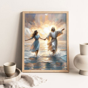 Poster Miracle Ensemble, Peinture Chrétienne, Jésus March