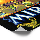 Poster Miracle Marque Oranges Fruit Crate Étiquette (Coin)