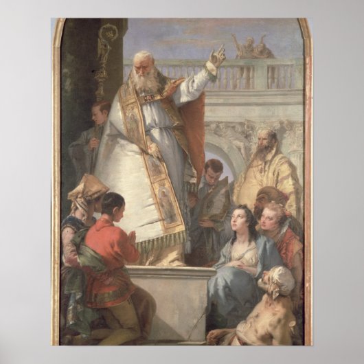 Poster Miracle of St. Patrick, c.1746 (huile sur toile) (Devant)