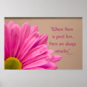 Poster Miracles rose Gerber Daisy (Devant)
