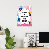 Poster Miraculum Ladybug Cat Noir Chibi Bienvenue à l'ann (Bureau à domicile)