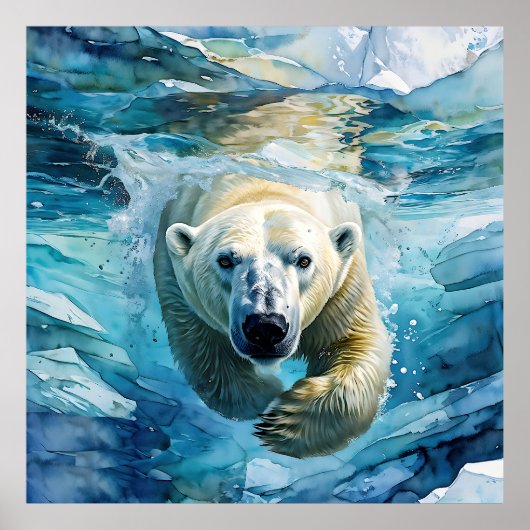 Poster Mirage arctique : Le Monarque de la natation (Devant)