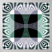 Poster Mirage infini de verre à quatre pétales brillant M (Devant)