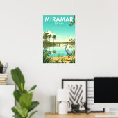 Poster Miramar Floride vintage (Bureau à domicile)