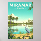 Poster Miramar Floride vintage (Devant)
