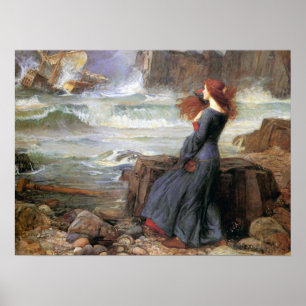 Poster Miranda - Le Tempest - John William Waterhouse