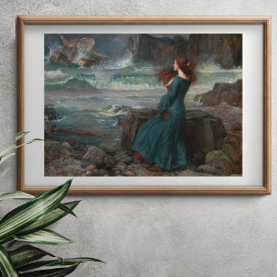 Poster Miranda par John William Waterhouse