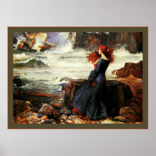 Poster Miranda ~ The Tempest John W. Waterhouse