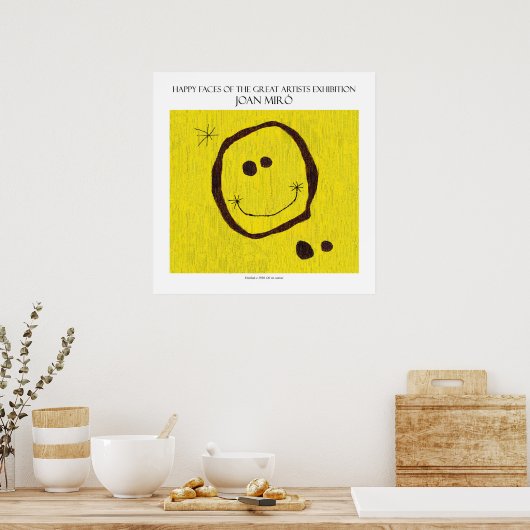 poster miro happy face 11"x11" (Cuisine)