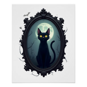 Poster Miroir de chat hanté