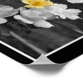 Poster Miroir de couleur partielle du cluster rose jaune (Coin)