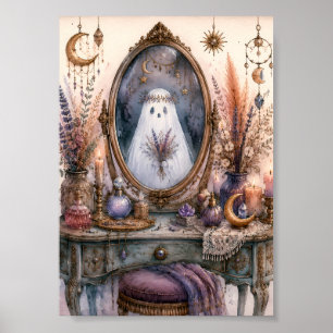 Poster Miroir de fantôme fantaisiste Vanité Florale Whims
