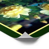 Poster Miroir de paire de fleurs de rose jaune Abstrait (Coin)