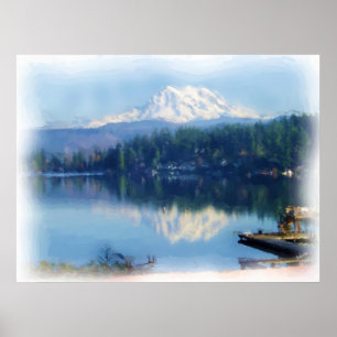 Poster Miroir du mont Rainier