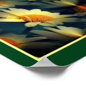 Poster Miroir Fleur Jaune Fleur Abstrait (Coin)