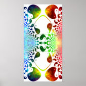 Poster Miroir fractal Yin Yang (Devant)