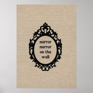Poster Miroir miroir sur le mur vintage typographie chic