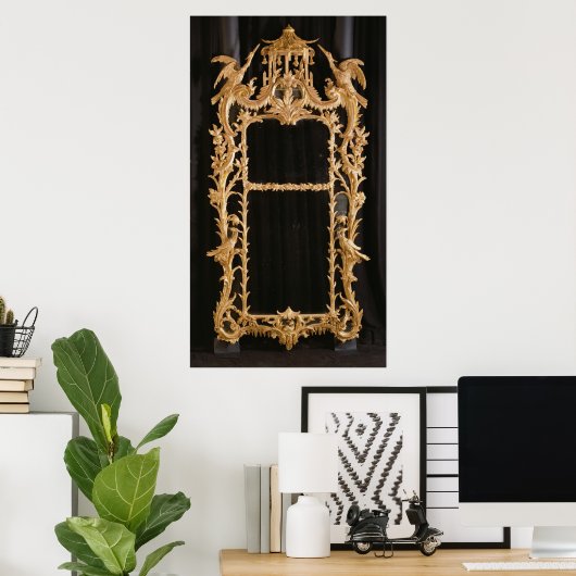 Poster Miroir sculpté, c.1760 (Bureau à domicile)