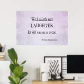 Poster Mirth and Laughter Old Wrinkles Shakespeare Citati (Bureau à domicile)