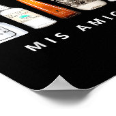 Poster Mis Amigos Tequila Funny Cinco De Mayo Parc Mexica (Coin)