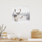 Poster mis hert en eekhoorn (Cuisine)
