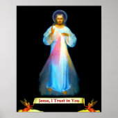 Poster Miséricorde divine Jésus Faustina et Anges (Devant)