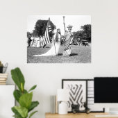 Poster Miss Columbia et Lady Liberty : 1919 (Bureau à domicile)