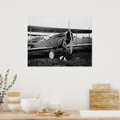 Poster Miss Katherine Stinson et son avion Curtiss (Cuisine)