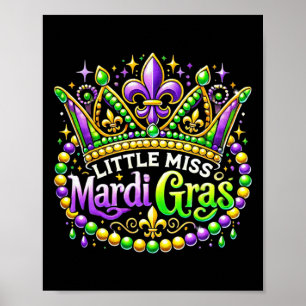 Poster Miss Mardi Gras 2025 New Orleans Femmes Enfants