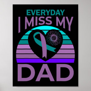 Poster Miss Mon Père Coeur Tournesol Suicide Sensibilisat