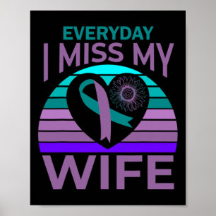 Poster Miss My Femme Coeur Tournesol Suicide Sensibilisat