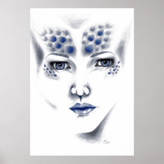 Poster Miss Univers Alluring Alien Lady Art original (Devant)