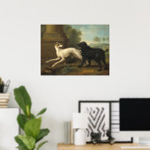 Poster Misse et Luttine - Jean-Baptiste Oudry (Bureau à domicile)