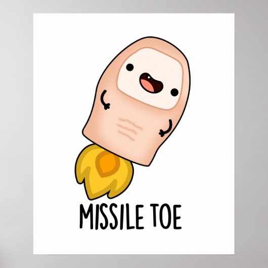 Poster Missile Toe Cute Mistletoe Pun (Devant)