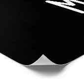 Poster Missile Toe drôle Mistletoe Pun Dark BG (Coin)