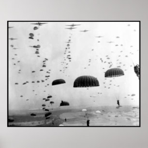 Poster Mission aéroportée pendant la peinture de 2ÈME GUE