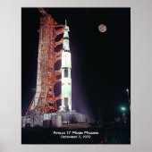 Poster Mission Apollo 17 Moon (Devant)