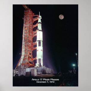 Poster Mission Apollo 17 Moon