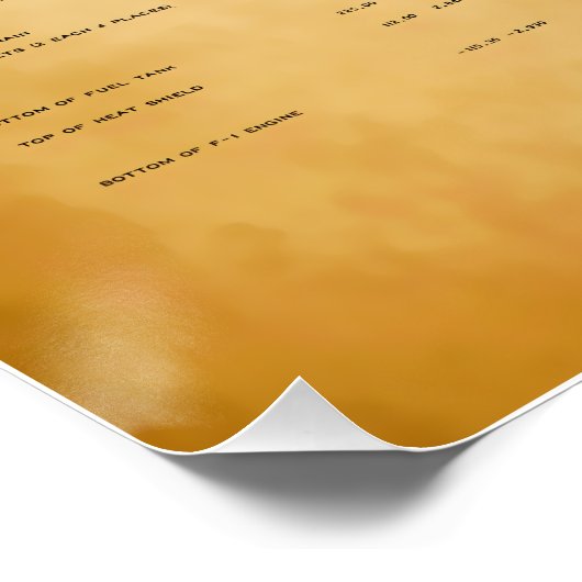 Poster Mission APOLLO Moon SATURN V Rocket Blueprint 1967 (Coin)