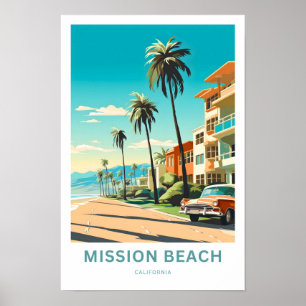 Poster Mission Beach Californie - Imprimer