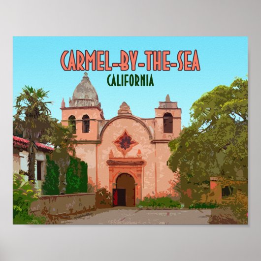 Poster Mission Carmel-By-The-Sea Basilique Californie (Devant)